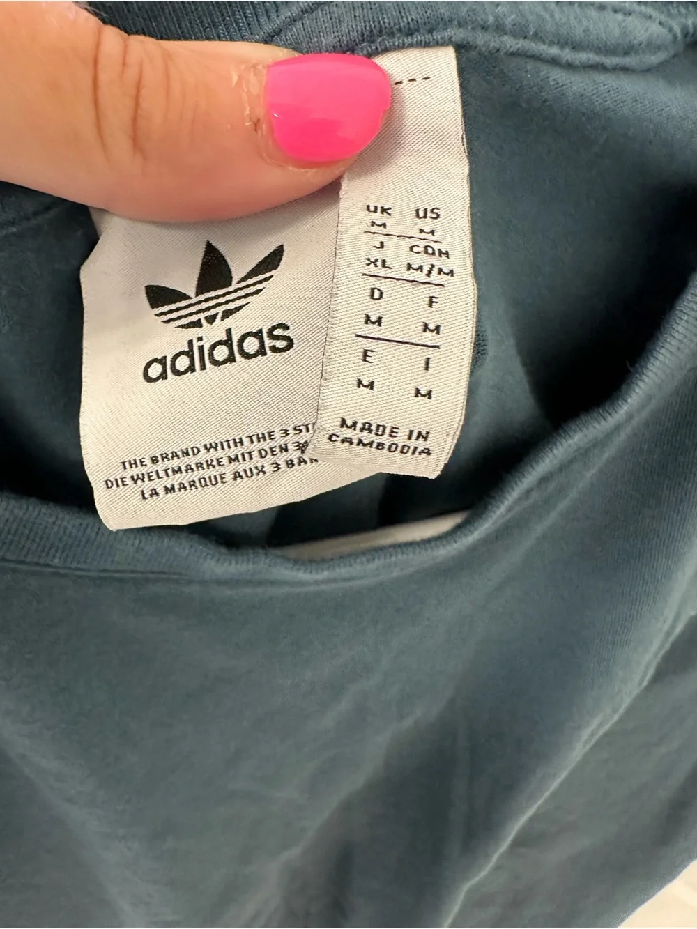 adidas Teal Trefoil Logo Short Sleeve Crew Tee